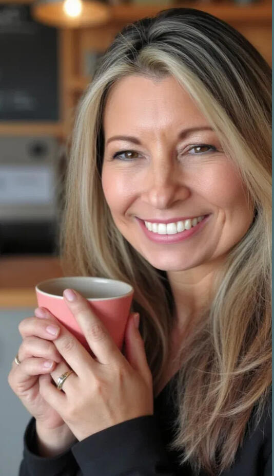 woman holding coffee